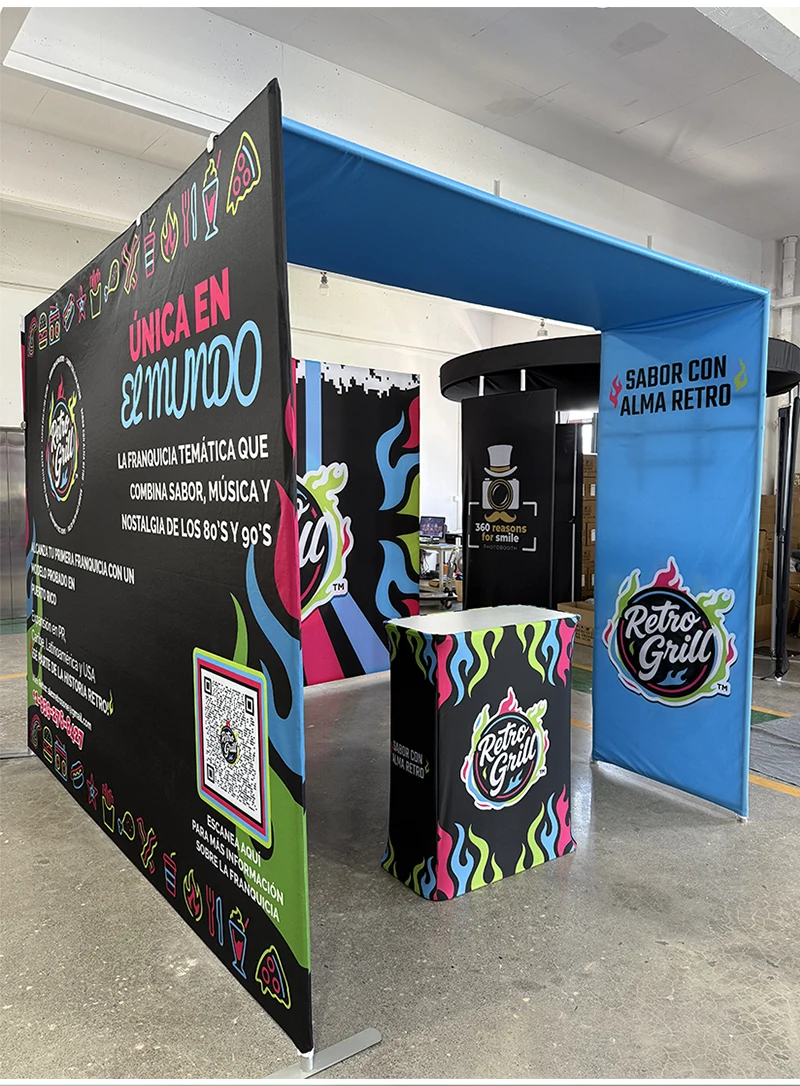 Custom Logo Tension Fabric Cover for Photo Booth Backdrop Stand Decoration H922f28efdfd34844b7c6314e30fafaaeX