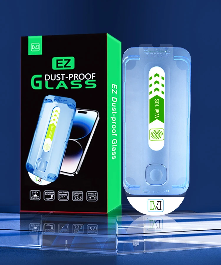 Full Cover Tempered Glass Screen Protector Installation Kit For Iphone