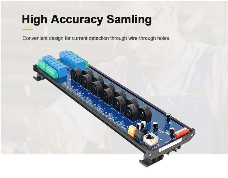 product huaqingjun 12 channel rs485 ethernet ac current voltage transformer detect module modbus rtu modbus tcp acquisition module913-5