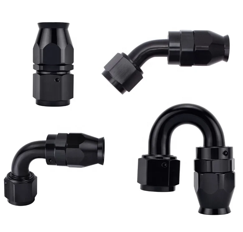 Black 10AN AN10 45 Degree Swivel Oil//Fuel//Gas Line Hose End Fitting Adapter New