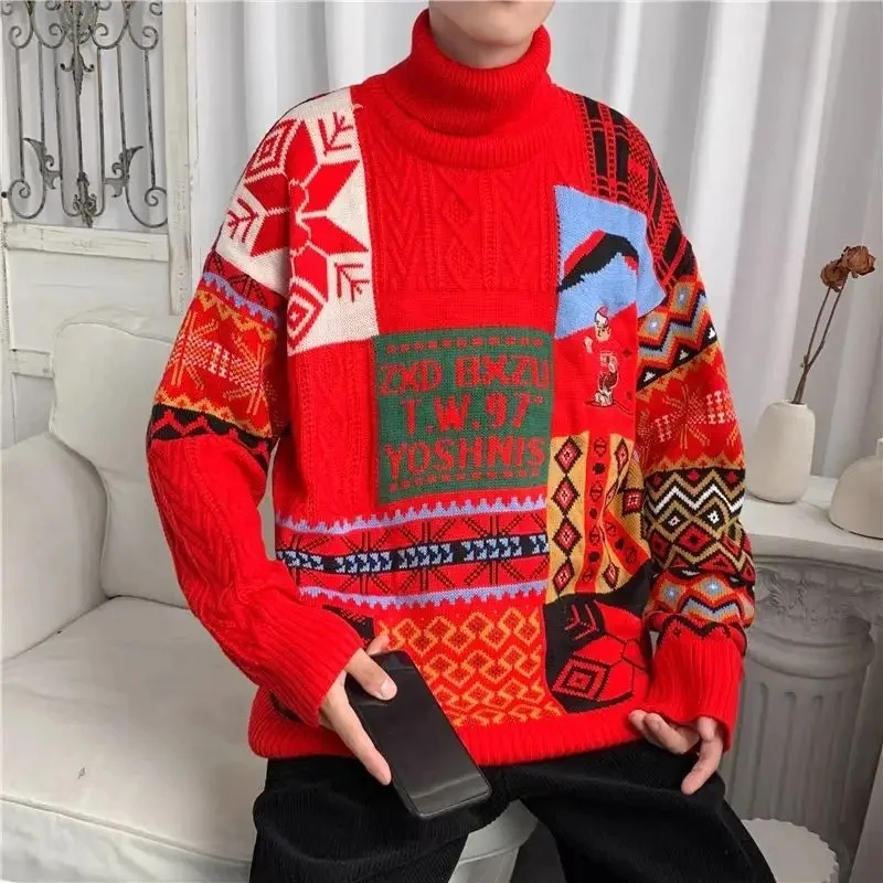 Men's Slim Fit Crewneck Pullover Sweater Winter Casual Chunky Cable Knit Comfort Heavy Long Sleeve Sweaters