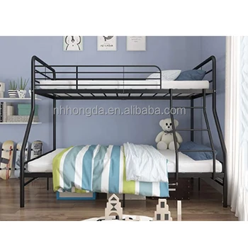Wall mounted kids bedroom furniture set children metal bunk double bed frame for 3 years boy