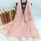 Scarf Viscose Womens Plain Cashmere Scarf Winter Warm Long Viscose Scarves Pashmina Hijab Shawl