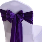 Decoration Wedding Party Decoration Blush Chair Sashes Plain Satin Chair Tie For Banquet Folding Chairs