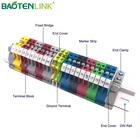 Din Rail Terminal Screw Clamp 24-12AWG UK2.5B DIN Rail Terminal Connector Anti Flaming DIN Rail Screw Terminal Block