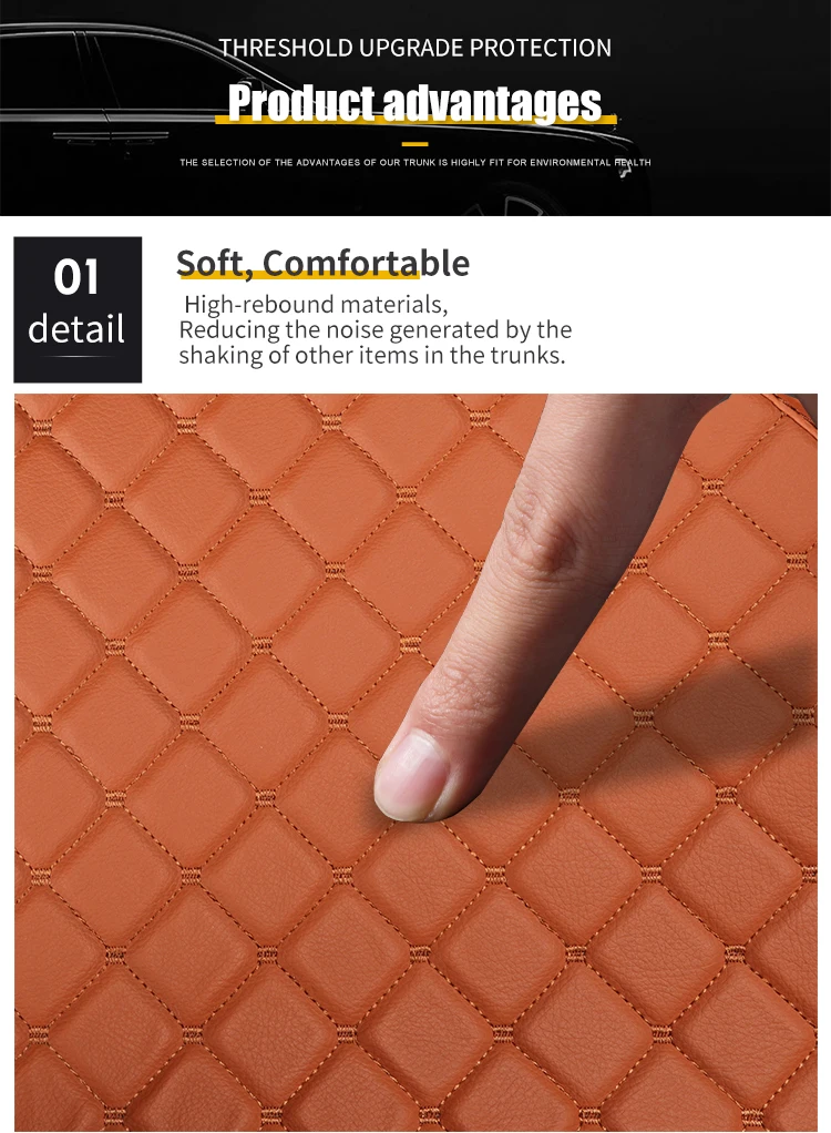 3D Universal Factory direct sale car mat hand sew leather car floor mat