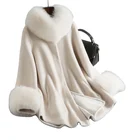 Coat Coats Real Sheep Fur Coat Jacket Overcoat Women's Winter Warm Genuine Fur Coats Overcoat H632