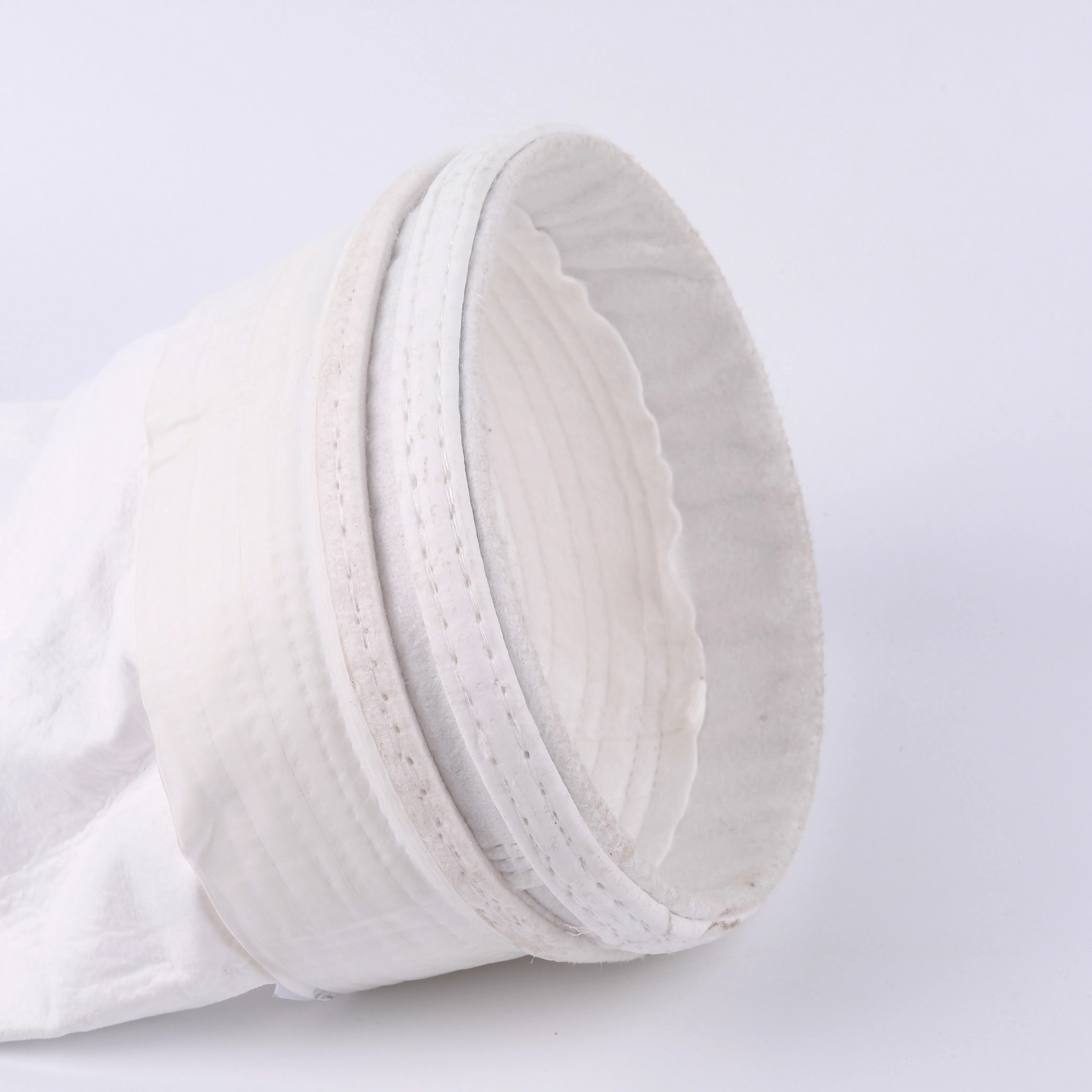 Industry White  PTFE Dust Collector 100% polyester needle punched nonwoven Material Filter Bag 3