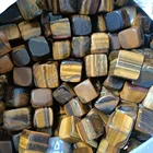 Natural Tiger Eye Stone Square Stone Fish Tank Stone For Buddha Demagnetization Crystal Gravel Wholesale