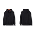 Hoodie Jacket High Quality 100% Cotton Pullover Warm White Hoodie Jacket For Men