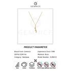 Diamonds Necklace Gemnel Wholesale Jewelry 14k Gold Handmade Pave Diamonds Lightning Necklace