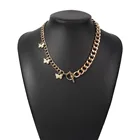 Pendant Simple Alloy Butterfly Necklace Personality Temperament Multi-layer Ladies Alloy Pendant Necklace