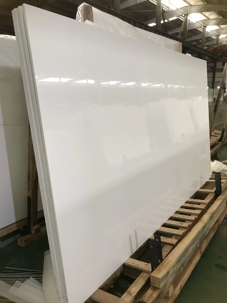 product simple design pure white nano glass slabs polished artificial marble slabs nano crystallized glass stone for kitchen countertop617-6