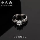 Diamond Silver Diamond Silver Moissanite Stainless Steel Luxury Wedding Sets 2 Carat Diamond Cheapest Diamond Ring