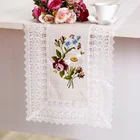 Cover Embroidery Lace Table Cover Square Table Linen Flower Design Sofa Pillow Tablerunner Table Cloth