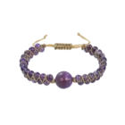 Bracelet Gemstone New Fashion Natural Stone Bracelet Braided Women Trendy Yoga Gemstone Amethyst Bracelet