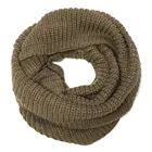 Knitted Scarf Wholesale Women Knitted Scarf Solid-Color Winter Round Neck Ribbed Knit Scarf For Women