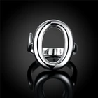 Engagement Adjustable Women's Silver Plated Cooper Jewelry Rings For Engagement Wedding