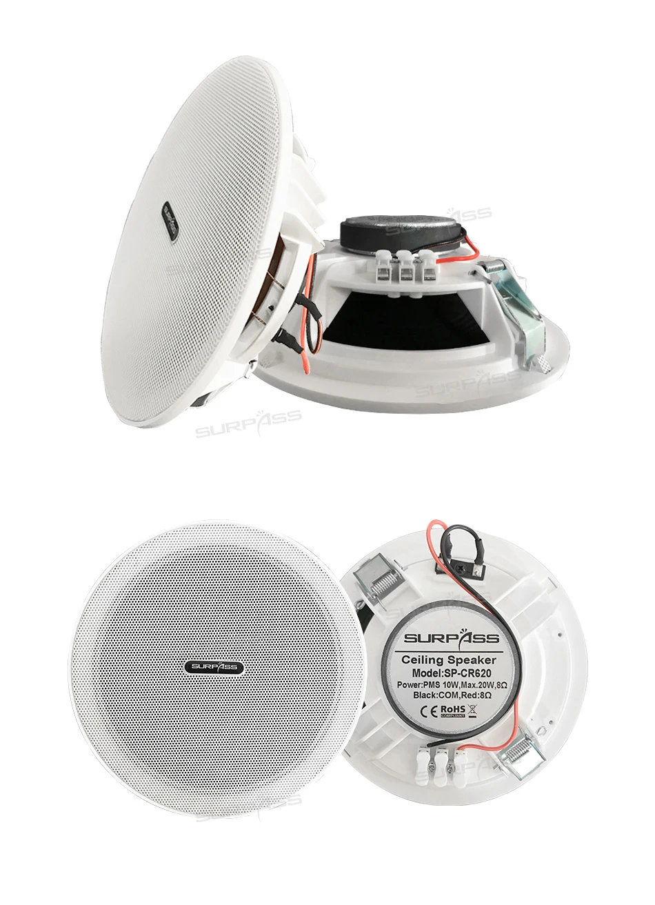 In Wall Amplifier With Pa Ceiling Speaker Set Wireless Microphone