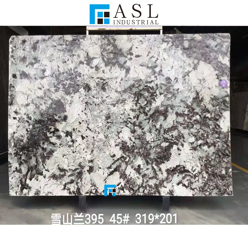 Brazilian stone exquisite white quartzite and ceramic tile wall kitchen countertop project for sale