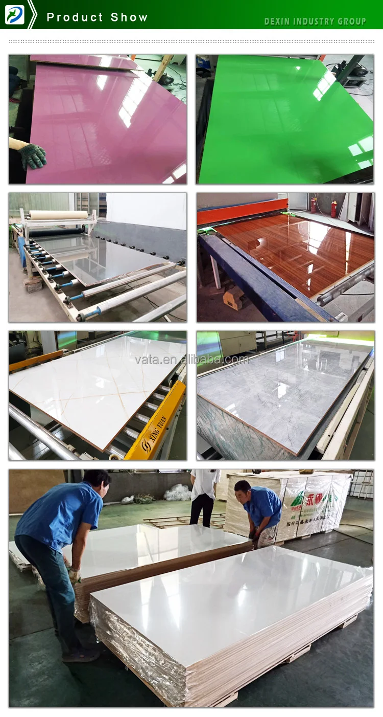 E0 E1 Grade 18mm High Gloss Uv Mdf Board Melamine Laminated Boards For