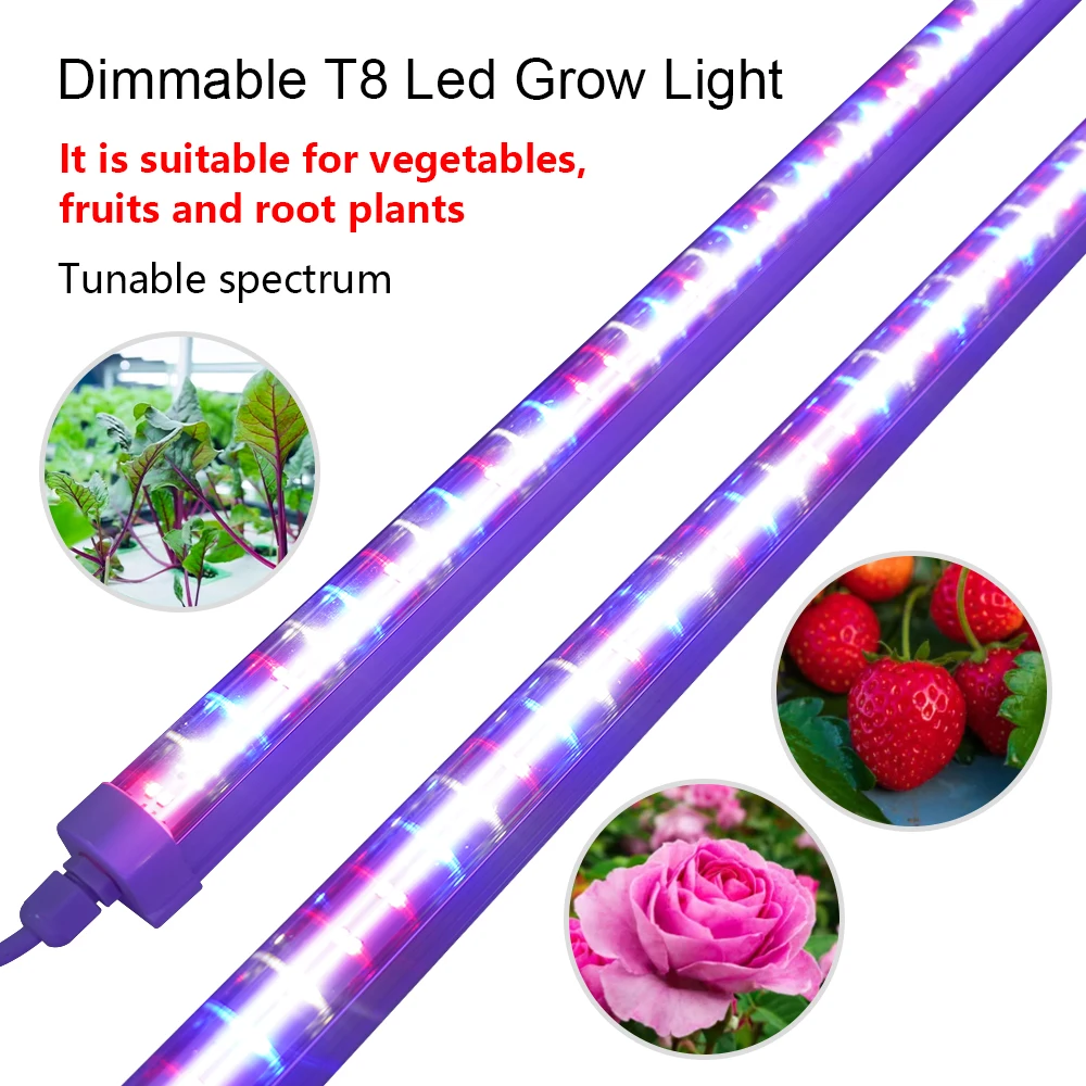 IP65 Waterproof Wifi Dimmable T8 Led Full Spectrum Grow Light Tube for ...