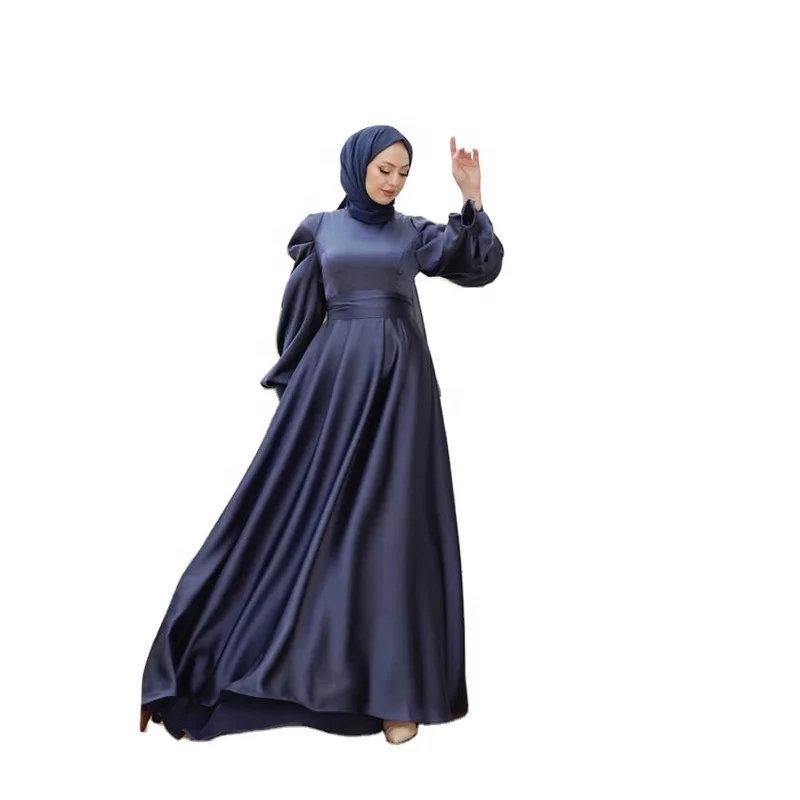 jubah satin princess cut