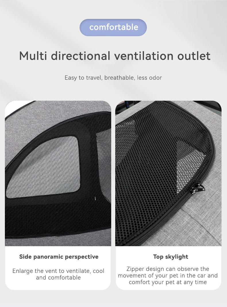 Sustainable Large Space Dog Stroller Traveling Bag Outdoor Pet Cart Durable Luxury Folding Pet Stroller supplier