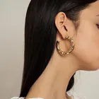 Gold Earrings Jewelry Hoop 18k Hoop Earring Eico 18K Gold Earrings Women Jewelry Hoop Gold Plated Filled Earrings 2020