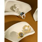 Ring Crystal Sterling Silver Ring Ins French Light Luxury Texture Texture White Crystal Open Ring Women