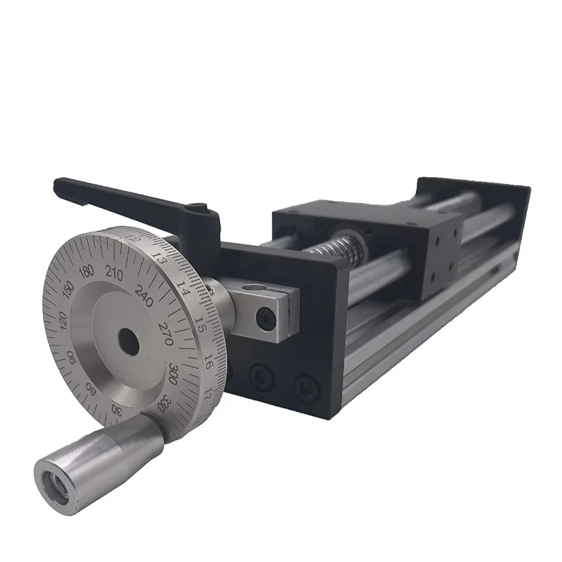 Workbench Linear Guide Manual Sliding Table 50 500mm Stroke Ballscrew