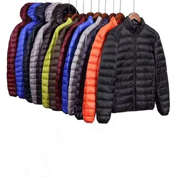 Custom Logo High Quality Light Weight Warm Winter Down Coat Quilted Puffer Jacket For Men