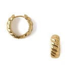 Gold Plated Earring Earrings Hoop Earrings Hoop Gemnel Fashion Jewelry 925 Silver Gold Plated Twisted Hoop Earring