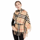 Scarf Autumn And Winter Plaid Scarf Women Long Warm Scarf Thick Shawl Double-sided Scarf