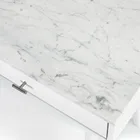 Table Great Prata 36" Italian Carrara Square Restaurant Marble Coffee Table With Great Price