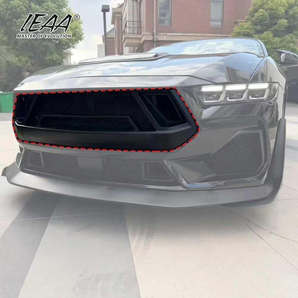 product car accessories grille 2024 hgshelby parts for ford mustang gt upgrade to hgshelby style body kit glossy black grill-5