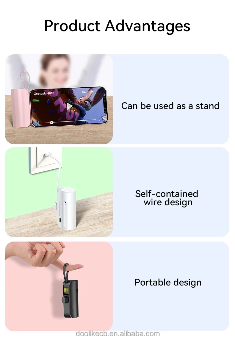 New Trending Product 5000mAh Pocket Emergency Mobile Phone Charger Small Portable Power Bank Mini Powerbank