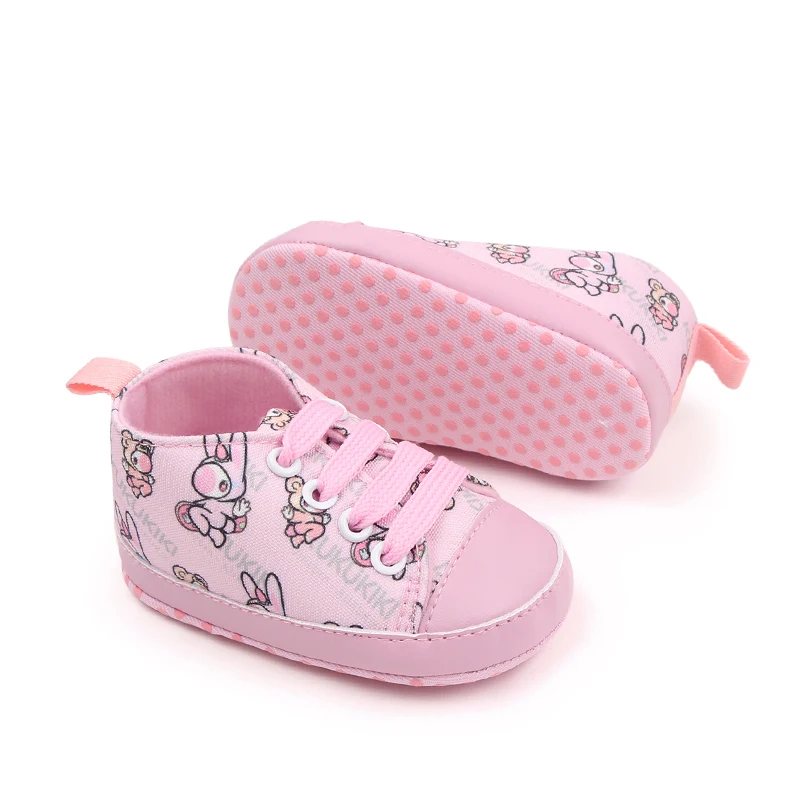 Cute Baby Girls and Boys Canvas Toddler Shoes Animal Pattern with Breathable Anti-Slip Features for Spring and Autumn manufacture