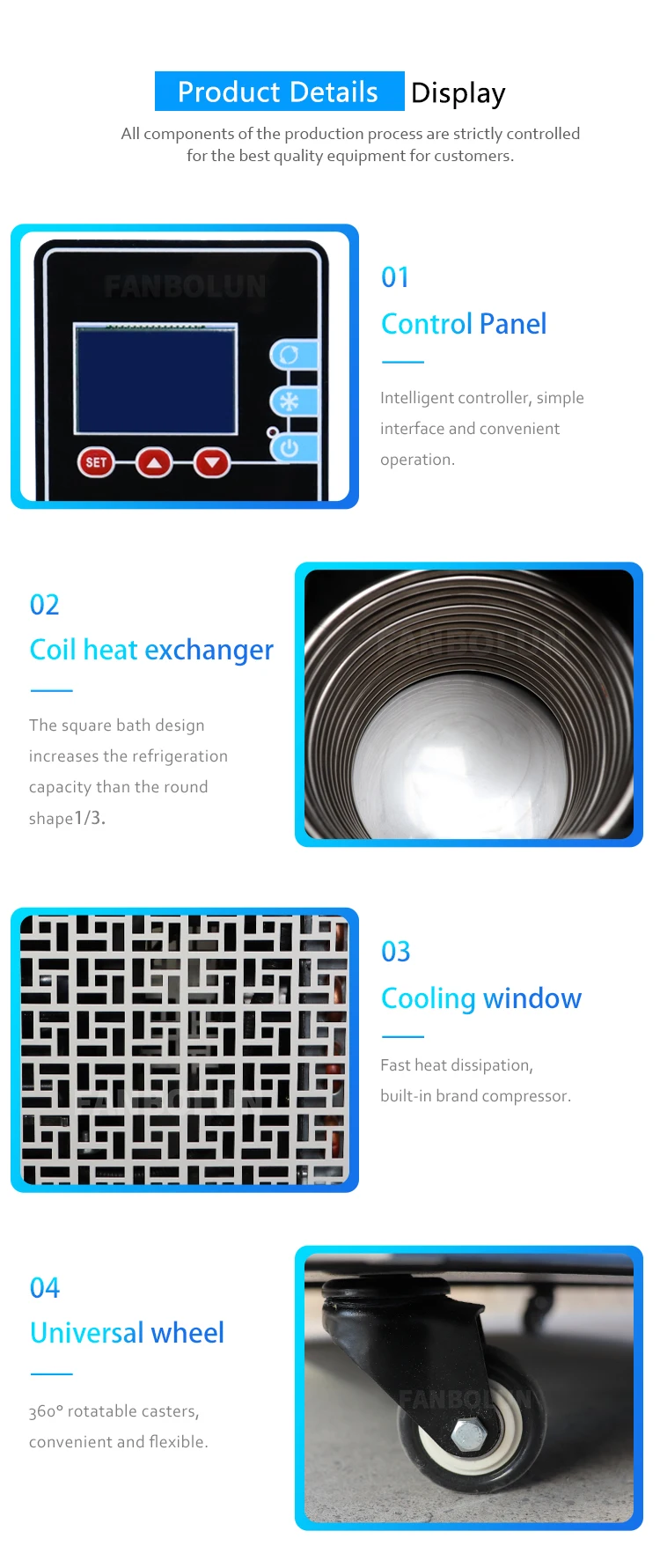 Glycol Small Mini Chiller, 5L, 220 V, 134A - detail 12
