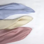 Pleated Plain Solid Color Pleated Satin Silk Dotted Shawl Malaysia Headscarf Muslim Shawl Hijab Scarves