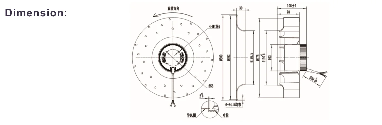 Centrifugal Exhaust Ventilation Fan, 48V, Stainless, Steel - detail 12