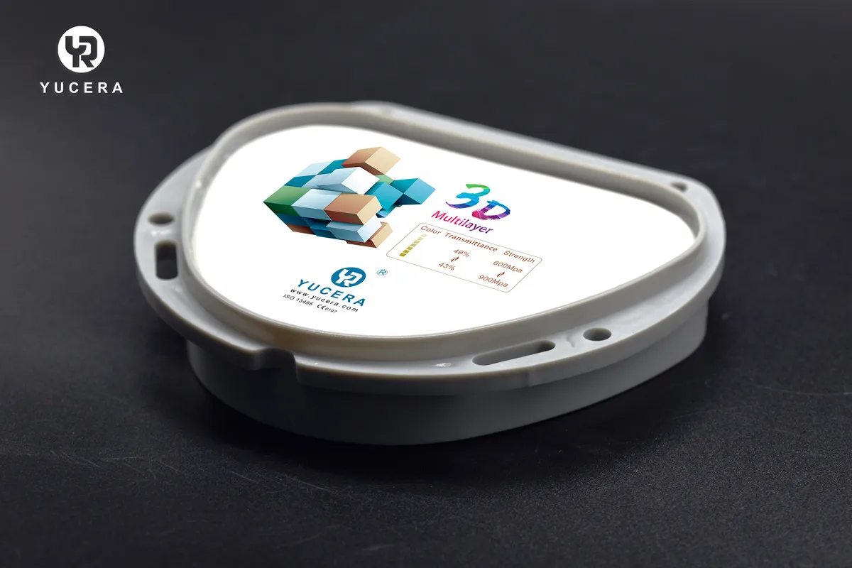 Yucera Dental 3D-Plus Zirconia AG System Cad Cam Dental Zirconia Bloque Para Lab