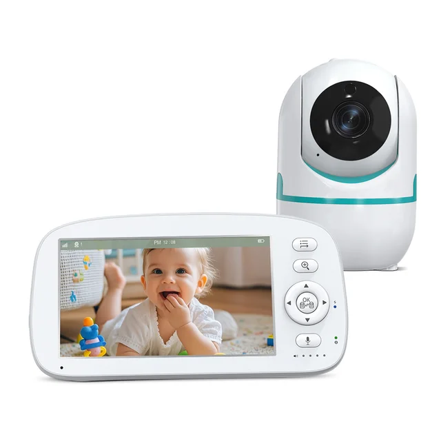 Best Selling Baby Product 2025 Night Vision Crying Alarm Lullabies 300m Wireless 5 inch Display Camera para Bebe Baby Monitor