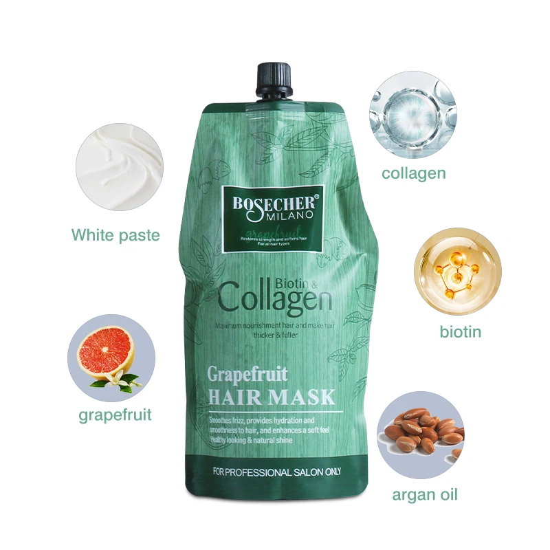 Biotin and collagen grapefruit hair mask provides hydration and smoothness to hair