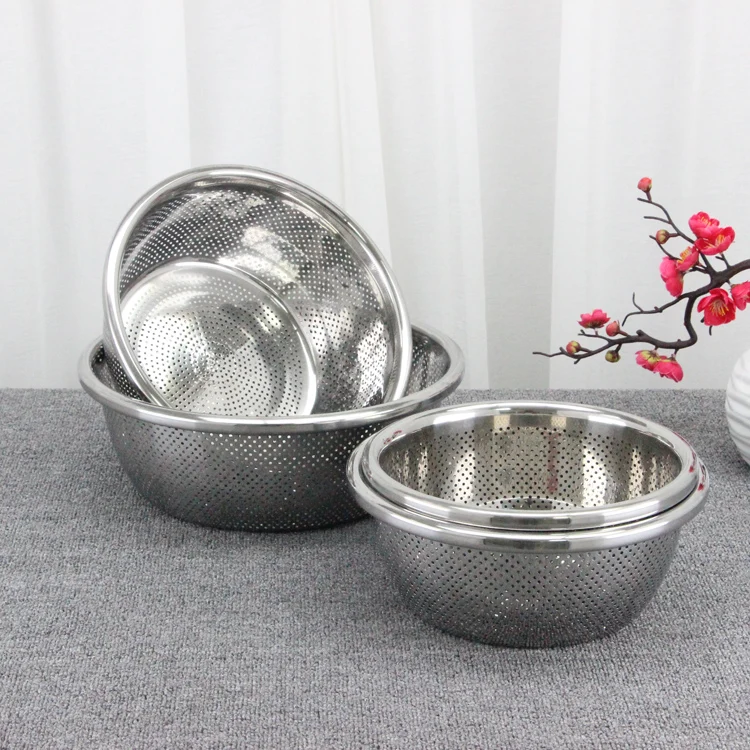 Good Quality Stainless Steel Colander Fruit and Vegetables Strainer_12