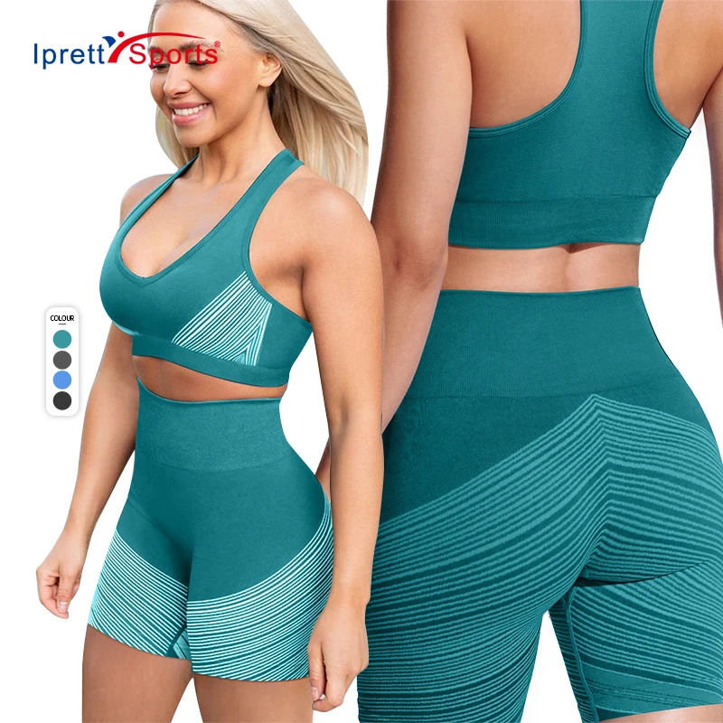 Workout Sets for Women 2 Piece High Waist Shorts Seamless Ribbed Crop Tank Set Yoga Outfits 