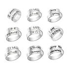 I Rings Ring Enough 925 Fashion 925 Sterling Silver I Am Enough Rings Adjustable