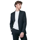 Suit Custom Men Clothing Wool Polyester Solid Color Business Pants Coat 2 Piece Suit