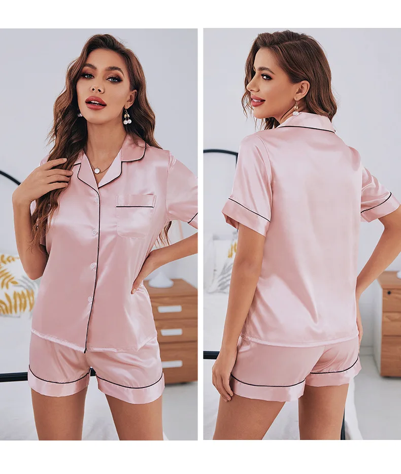C38-1 sexy custom clothing sleep wear silk ladies and sleepwear cotton pyjama femme pyjamas 2021 fall fashion women