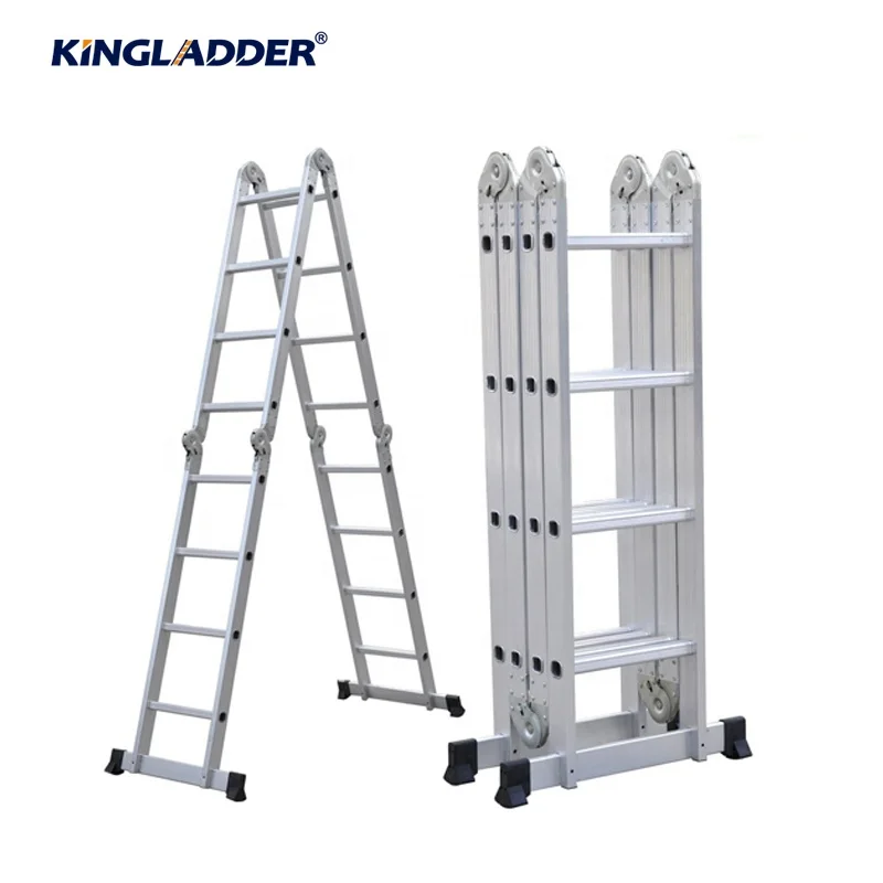 Max Load 150kg Trade Surveyors Ladder Compact Aluminium Industrial Ladder 